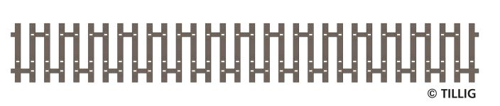 Tillig 83192 - TT - Flex-Schwellenband Zwangsgleis einseitig, 166 mm